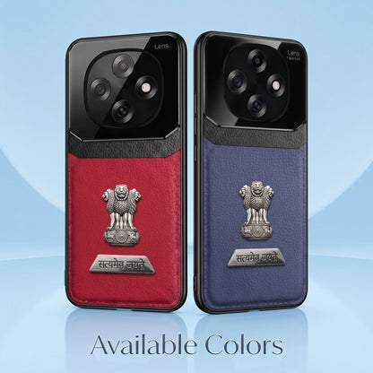 Oppo F31 Pro 5G Satyamev Jayate 2-in-1 Emblem Leather Lens Protective Back Case