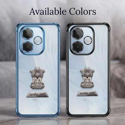 Oppo A5 Pro 5G Satyamev Jayate 2-in-1 Emblem Transparent Shockproof Airbag Case