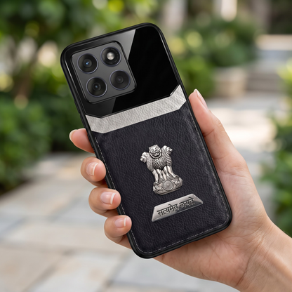 Motorola Edge 60 Fusion 5G Satyamev Jayate 2-in-1 Emblem Leather Lens Protective Back Case