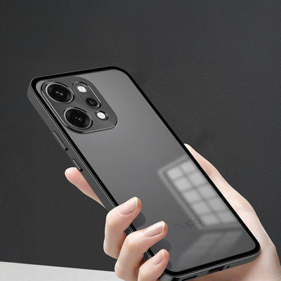 Oppo Reno 14 Pro 5G Aluminium Metal Bumper Shield Transparent Back Case