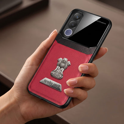 Vivo V70 FE 5G Satyamev Jayate 2-in-1 Emblem Leather Lens Protective Back Case