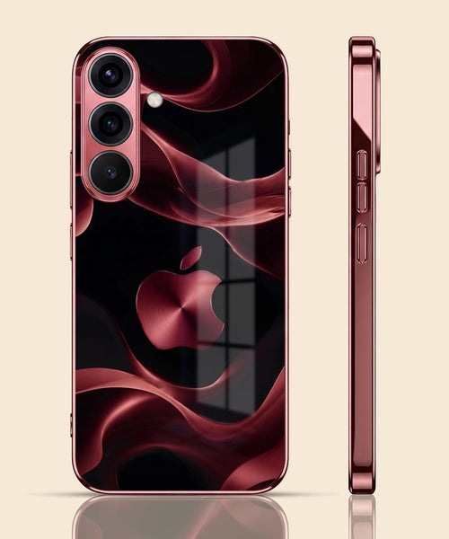 Samsung Galaxy A36 5G Wave Apple Burgundy Electroplated Glass Back Case