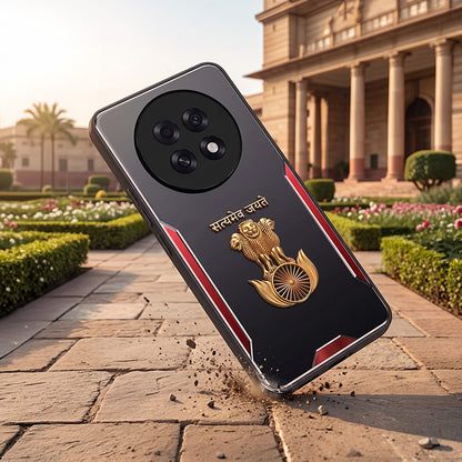 Oppo F31 Pro+ 5G Satyamev Jayate 3D Metal Aluminium Back Case