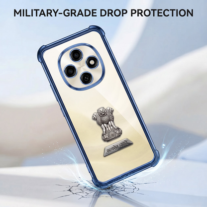 Oppo F31 Pro 5G Satyamev Jayate 2-in-1 Emblem Transparent Shockproof Airbag Case