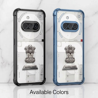 Nothing Phone 3a 5G Satyamev Jayate 2-in-1 Emblem Transparent Shockproof Airbag Case