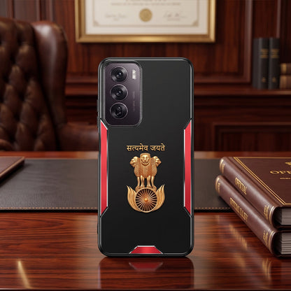 Oppo Reno 12 Pro 5G Satyamev Jayate 3D Metal Aluminium Back Case