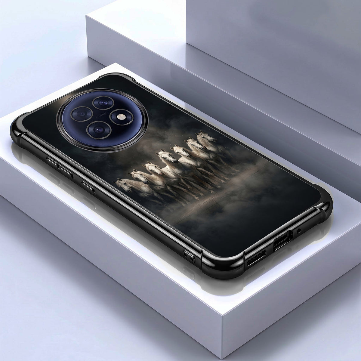 Vivo V60 5G Running Horses Airbags Printed Back Case