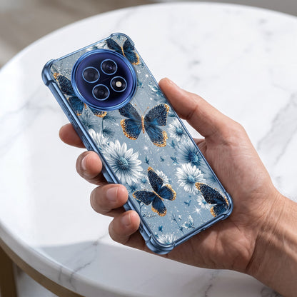 Oppo F31 Pro+ 5G Blue Butterfly Floral Airbags Printed Back Case