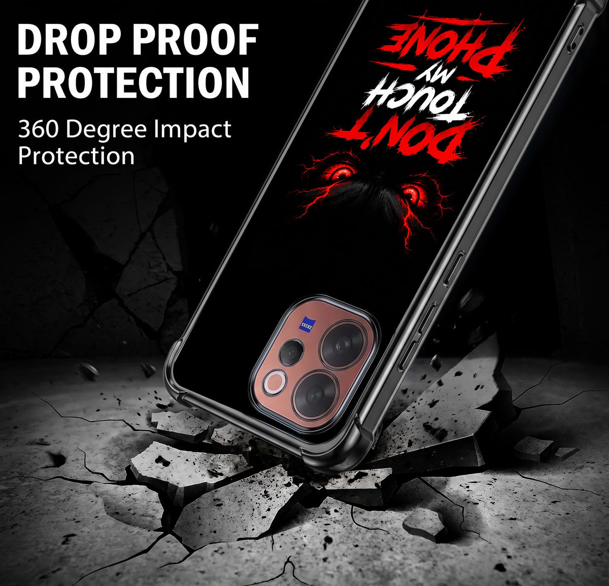 Vivo V70 5G Don't Touch My Phone Airbags Printed Back Case