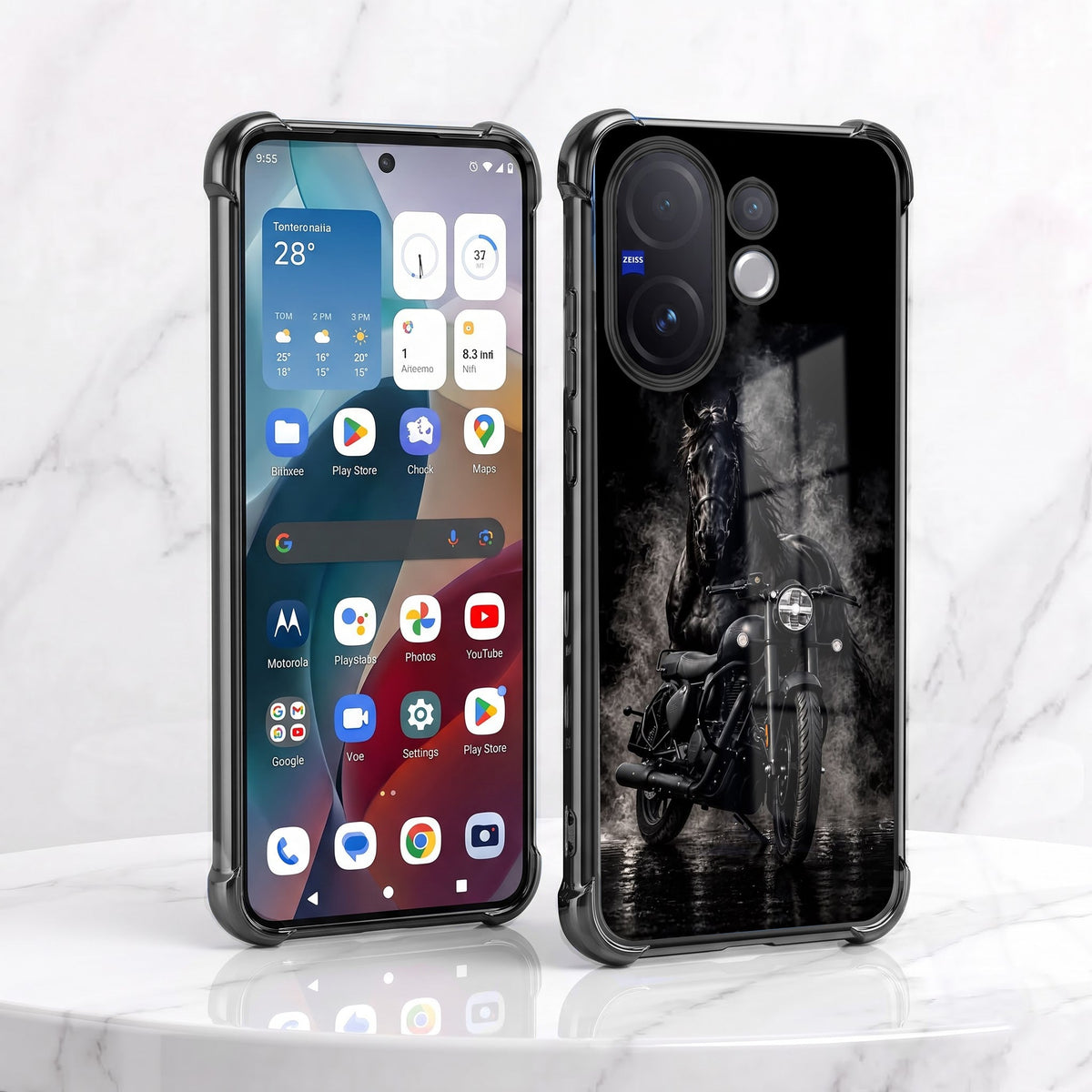 Vivo V60 5G Bike Rider Airbags Printed Back Case