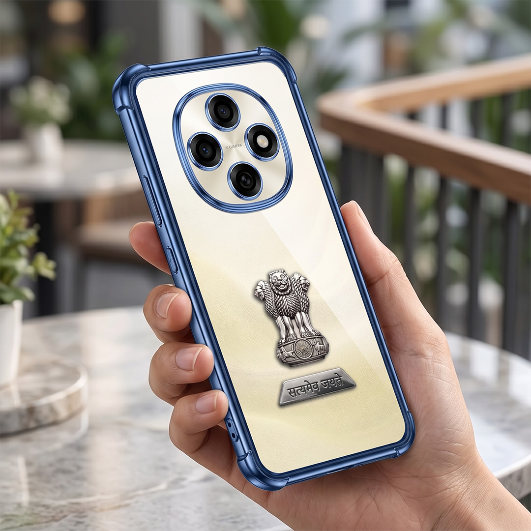 Oppo F31 Pro 5G Satyamev Jayate 2-in-1 Emblem Transparent Shockproof Airbag Case