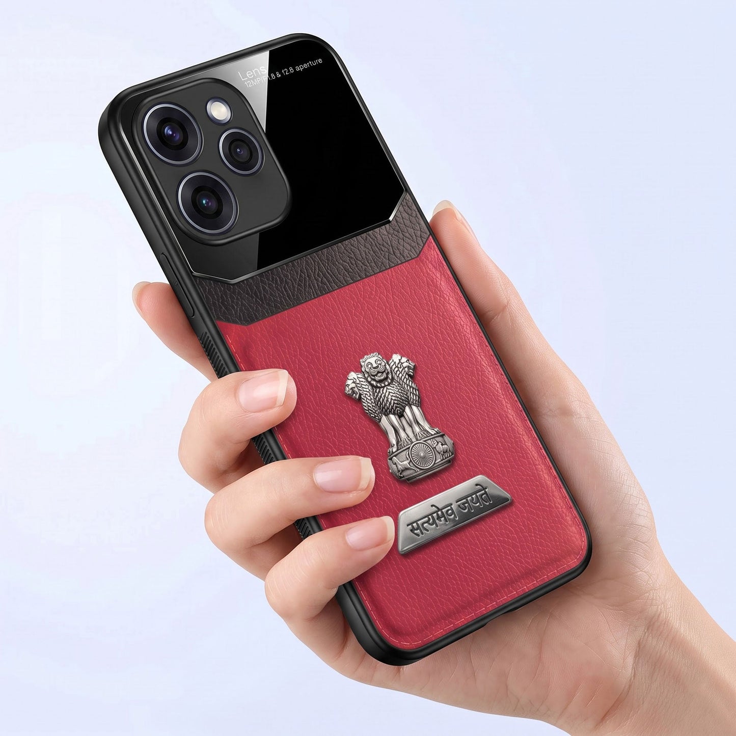 Oppo Reno 15 Pro Mini 5G Satyamev Jayate 2-in-1 Emblem Leather Lens Protective Back Case