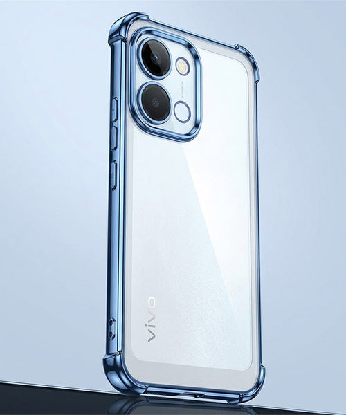 Vivo T5X 5G Anti-Yellow Electroplating Transparent Airbags Case