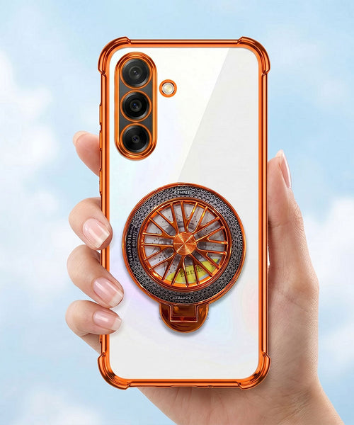 Samsung Galaxy A36 5G Stress Buster Wheel Rotating Airbag Cosmic Orange Case