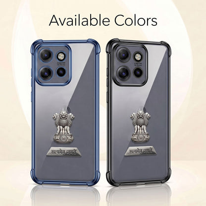Motorola Edge 50 5G Satyamev Jayate 2-in-1 Emblem Transparent Shockproof Airbag Case