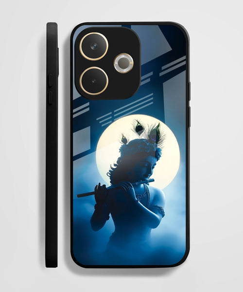 Oppo A5 Pro 5G Premium Acrylic Shockproof Glass Back Case (Midnight Krishna)