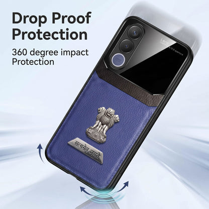 Vivo V70 FE 5G Satyamev Jayate 2-in-1 Emblem Leather Lens Protective Back Case