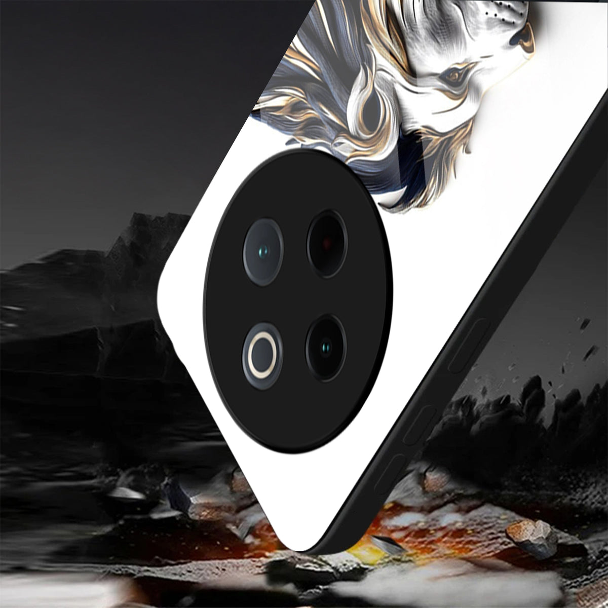 Vivo T4 5G Premium Acrylic Shockproof Glass Back Case (King’s Flow)