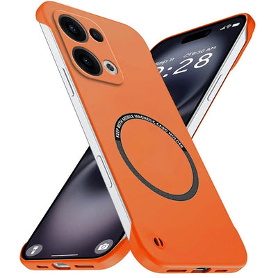 Oppo Reno 13 5G Frameless Magnetic Wireless Charging Case — Ultra-Slim Clear MagSafe Compatible Cover