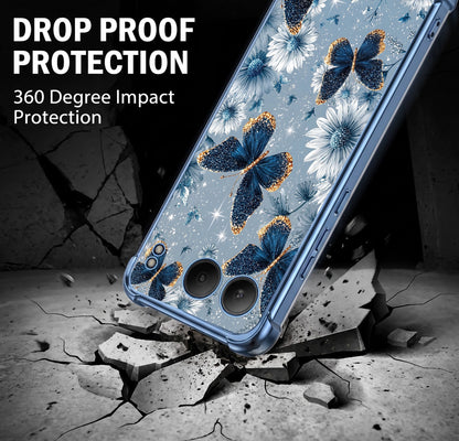 One Plus Nord 4 5G Blue Butterfly Floral Airbags Printed Back Case