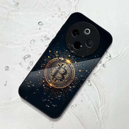 Vivo T4 5G Premium Acrylic Shockproof Glass Back Case (Bitcoin Armor)