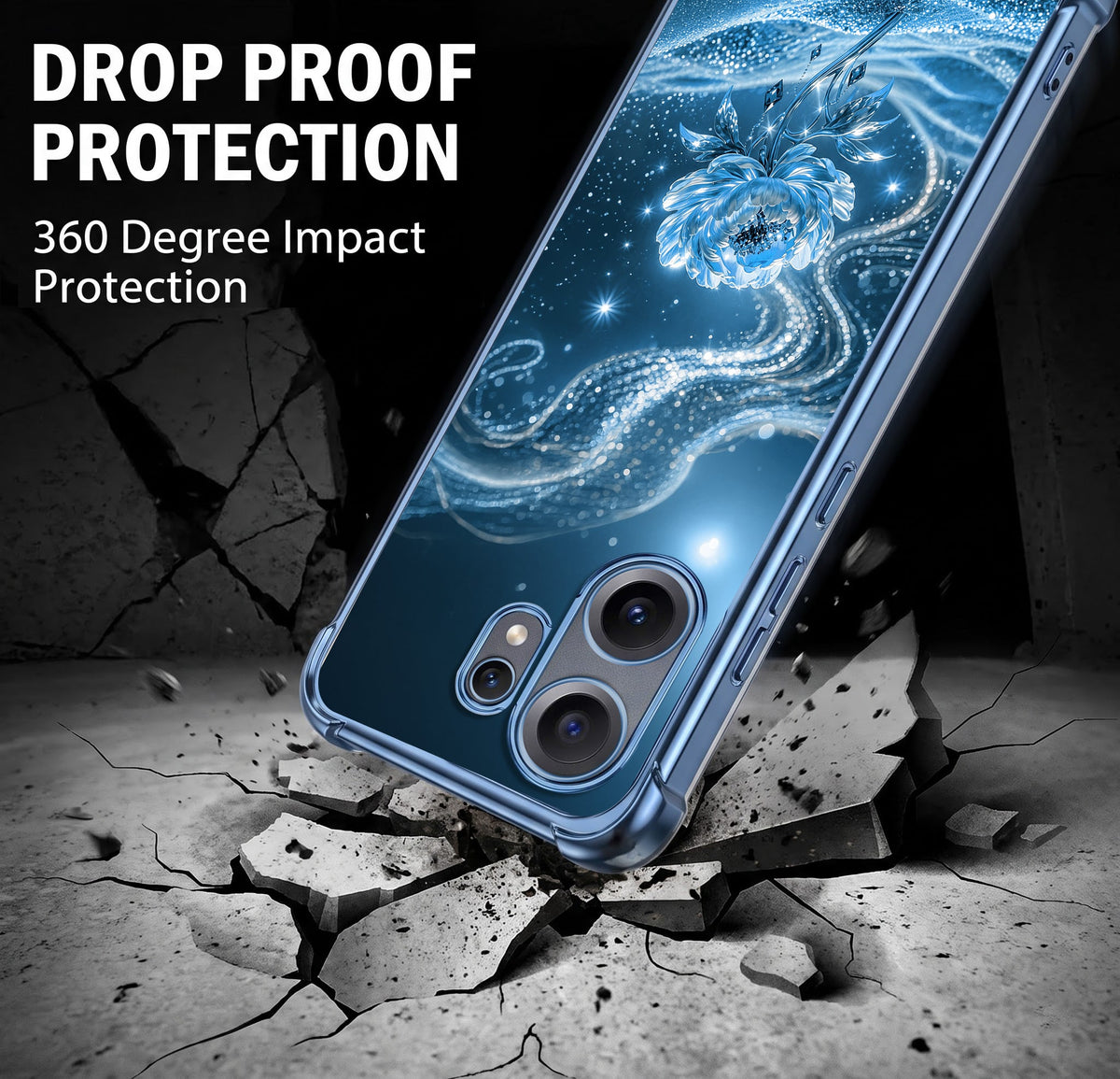 Nothing Phone 2 Pro 5G Blue Rose Airbags Printed Back Case
