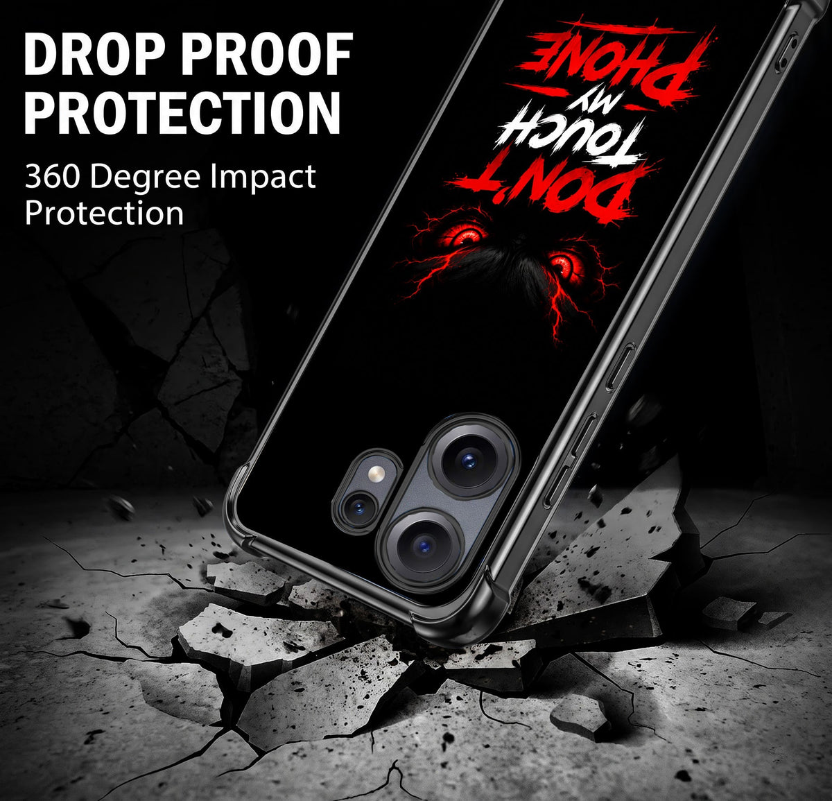 Nothing Phone 2 Pro 5G Don't Touch My Phone Airbags Printed Back Case