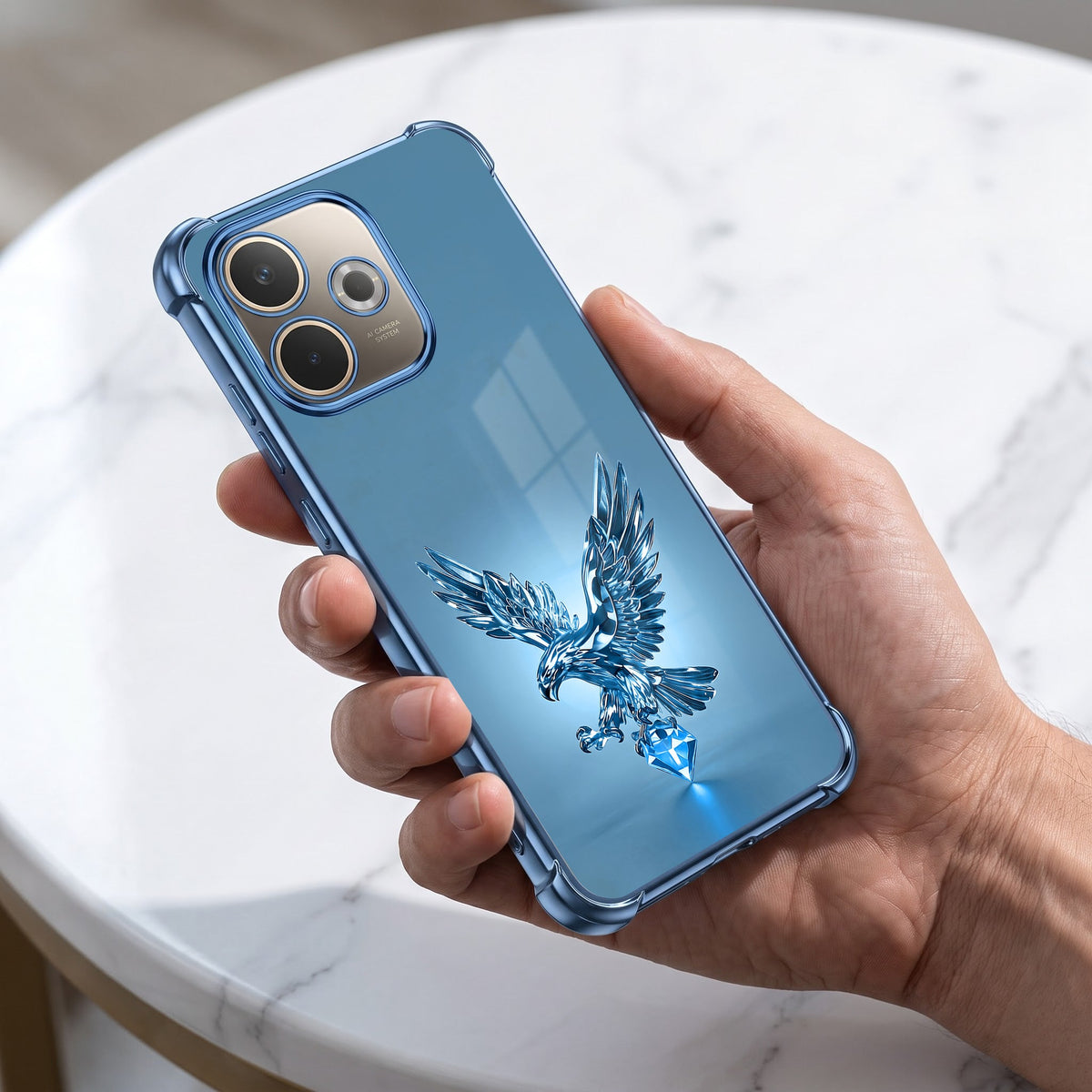 Oppo A5 Pro 5G Blue Eagle Airbags Printed Back Case