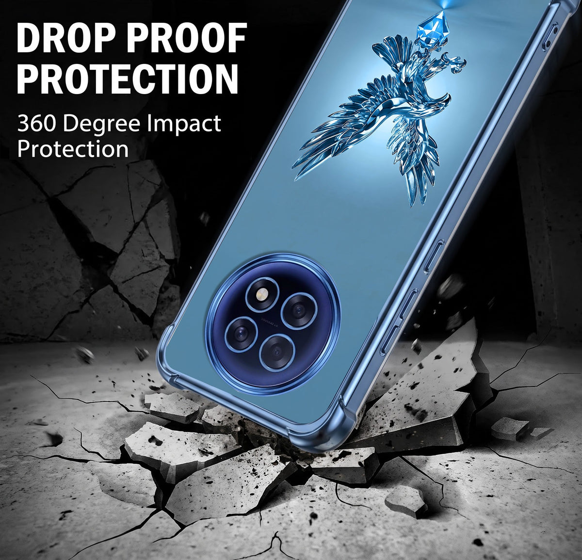Oppo F31 Pro+ 5G Blue Eagle Airbags Printed Back Case