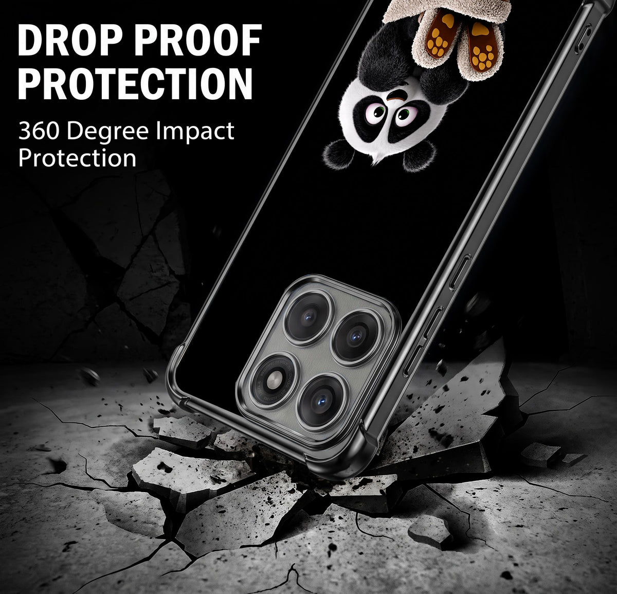 Motorola Edge 60 Pro 5G Cute Panda Airbags Printed Back Case