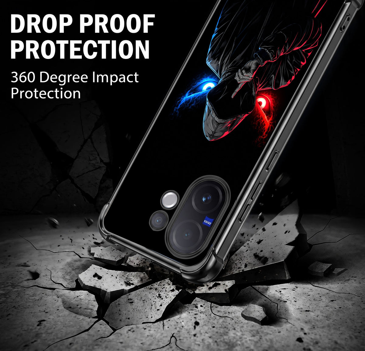Vivo V60 5G Hooded Shadow Demon Airbags Printed Back Case
