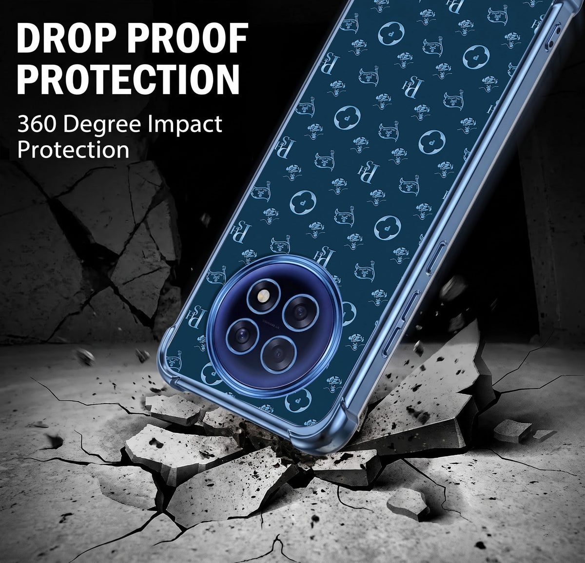 Oppo F31 Pro+ 5G Luxury Monogram Blue Airbags Printed Back Case