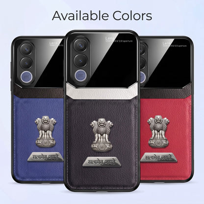 Vivo V70 FE 5G Satyamev Jayate 2-in-1 Emblem Leather Lens Protective Back Case