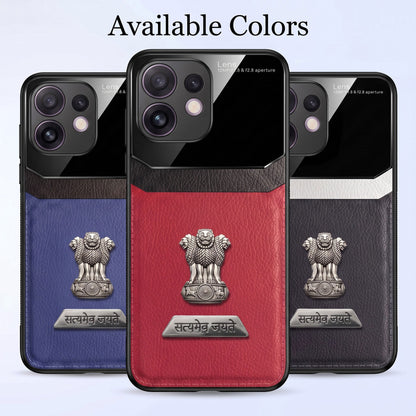 Oppo Reno 16 5G Satyamev Jayate 2-in-1 Emblem Leather Lens Protective Back Case