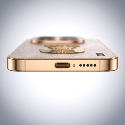 Redmi Note 15 Pro+ 5G Satyamev Jayate 3D Electroplated Frame Gold Thread Pattern Hard Back Case