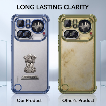 Nothing Phone 4a Pro 5G Satyamev Jayate 2-in-1 Emblem Transparent Shockproof Airbag Case