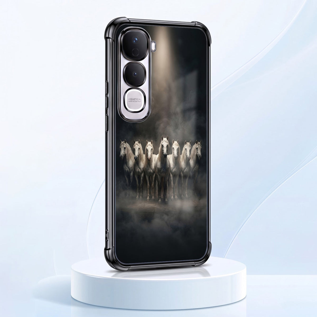 Vivo Y400 Pro 5G Running Horses Airbags Printed Back Case