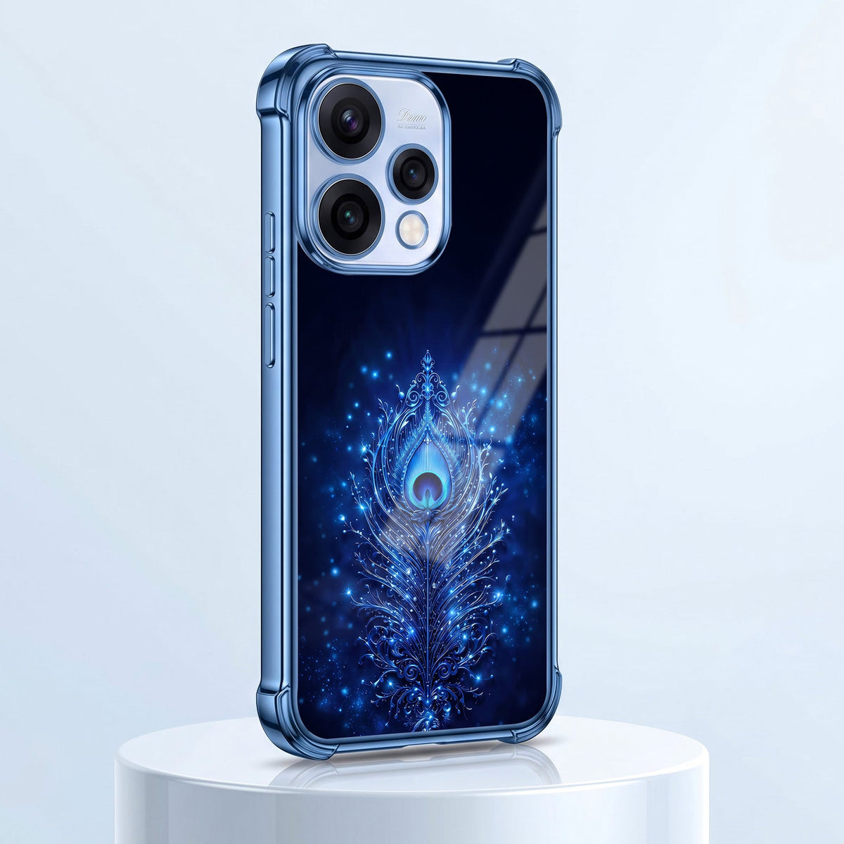 Oppo Reno 15 5G Premium Peacock Feather Airbags Printed Back Case