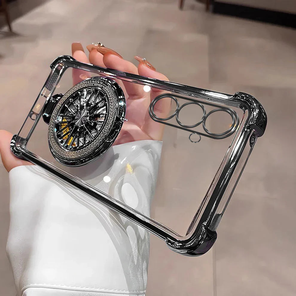 Samsung Galaxy M56 5G Premium Stress Buster Wheel Rotating Shockproof Airbags Case