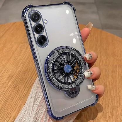 Samsung Galaxy M56 5G Premium Stress Buster Wheel Rotating Shockproof Airbags Case