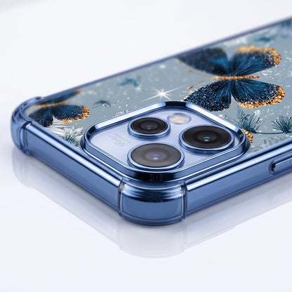 Oppo Reno 15 5G Blue Butterfly Floral Airbags Printed Back Case