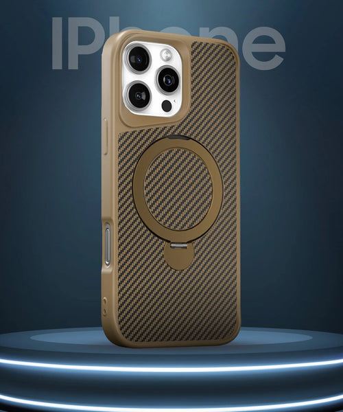 iPhone 16 Pro Carbon Fiber Texture TPU Magnetic iPhone Case