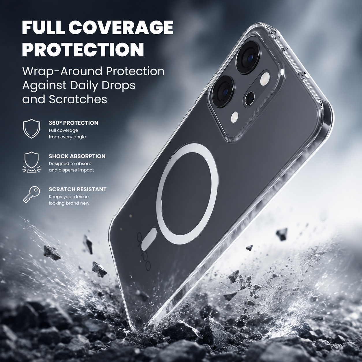 Oppo Reno 14 Pro 5G Clear Anti-Yellow MagSafe Protective Case