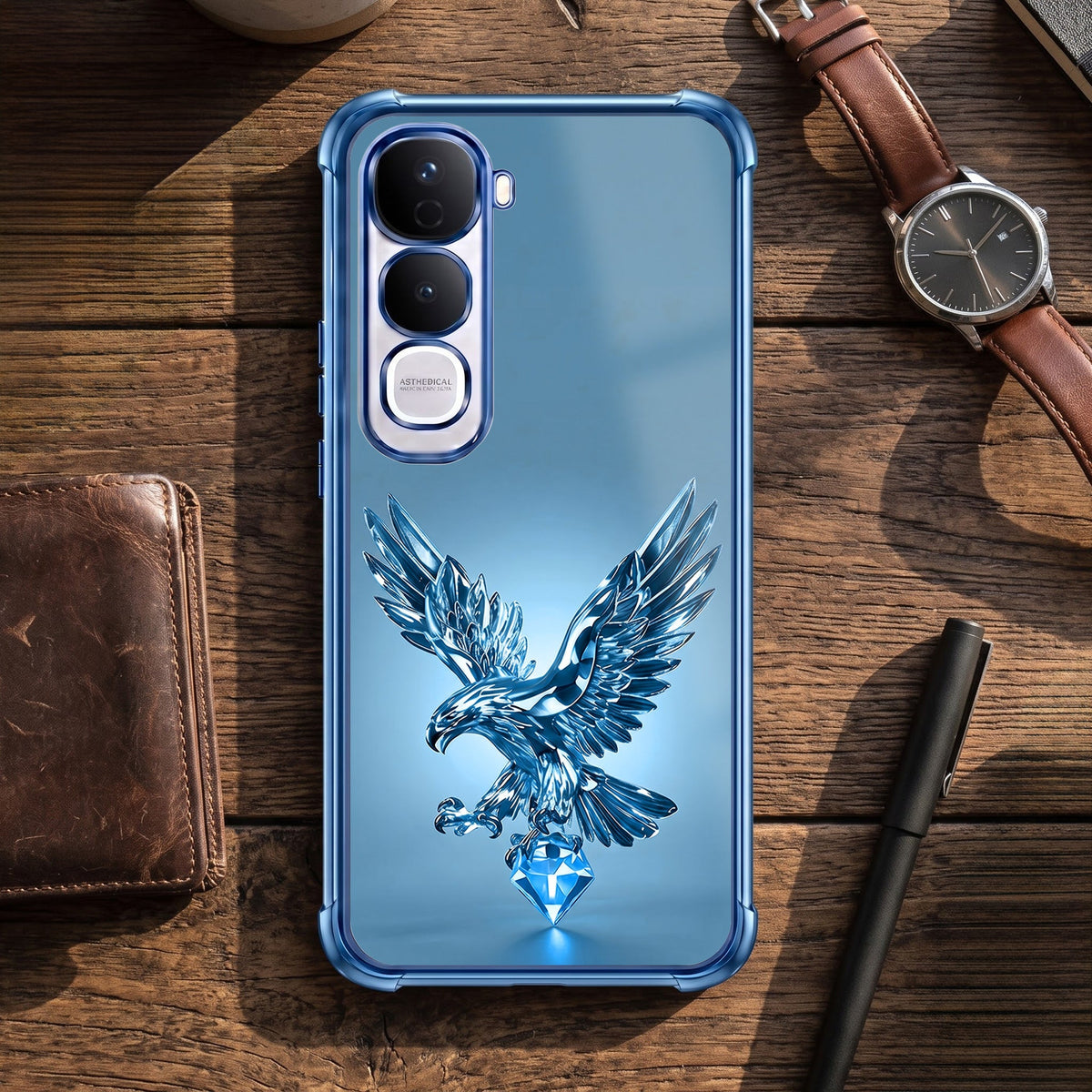 Vivo Y400 Pro 5G Blue Eagle Airbags Printed Back Case