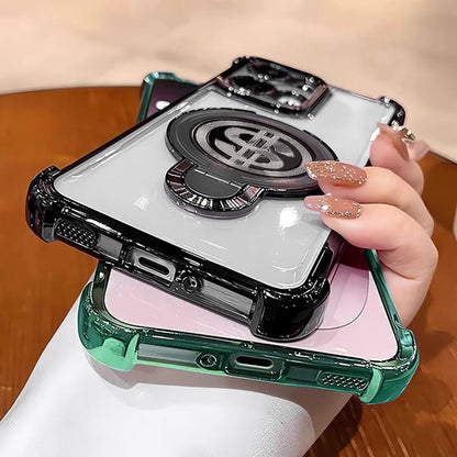 Oppo Reno14 5G Four Corner Airbags 100% Original Astro Money Magnet Rotating Dollar Case