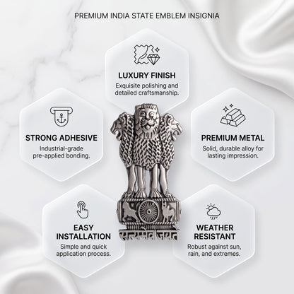 Samsung Galaxy A36 5G Compatible Satyamev Jayate 3D Metal Emblem Sticker