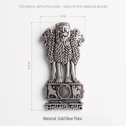 Vivo X200T 5G Compatible Satyamev Jayate 3D Metal Emblem Sticker