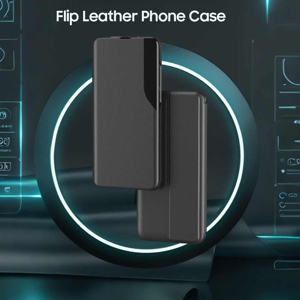 Oppo Reno12 5G Luxury Half Window Leather Flip Case