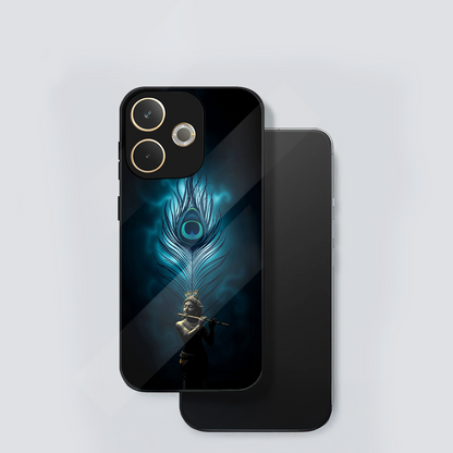 Oppo A5 Pro 5G Premium Acrylic Shockproof Glass Back Case (Divine Peacock)