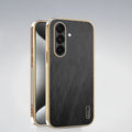 Samsung Galaxy A57 5G Premium Electroplated Frame Gold Thread Pattern Soft Case